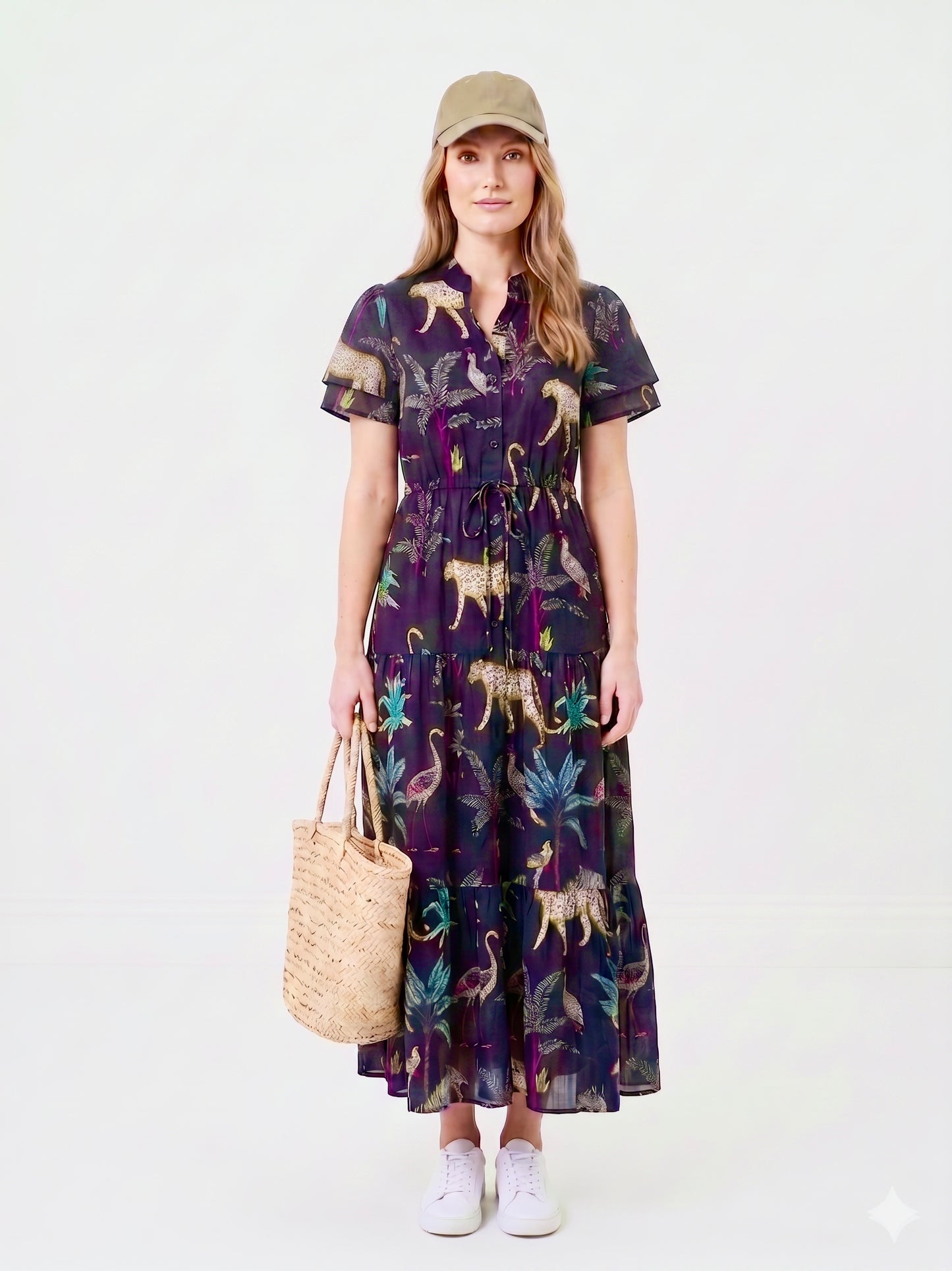 Debra Maxi Dress - Jungle Black
