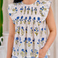 Daisy Pin-Tuck Top  | Blue Bliss