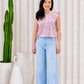 Daisy Pin-Tuck Top  | Purple Bliss