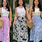 Leah Skirt | Pink | Navy | Blue