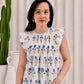 Daisy Pin-Tuck Top  | Blue Bliss
