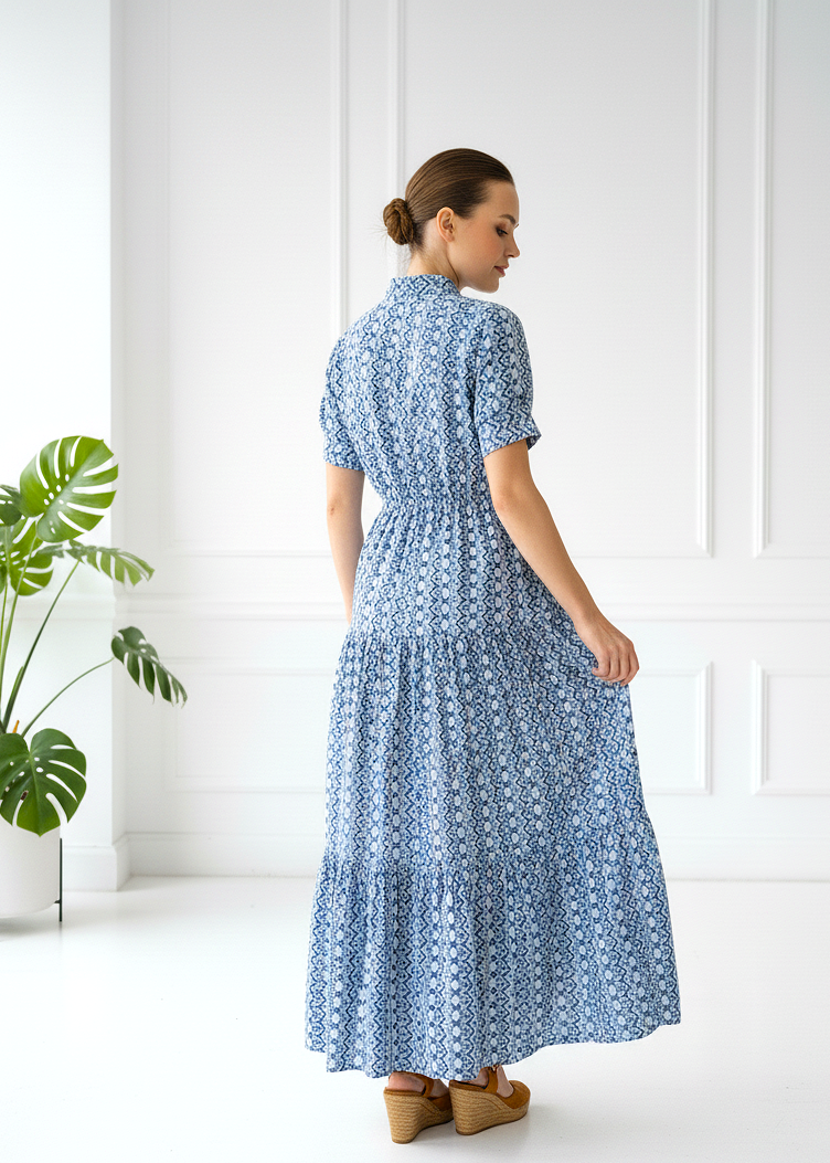 Debra Maxi Dress - Misty Blue