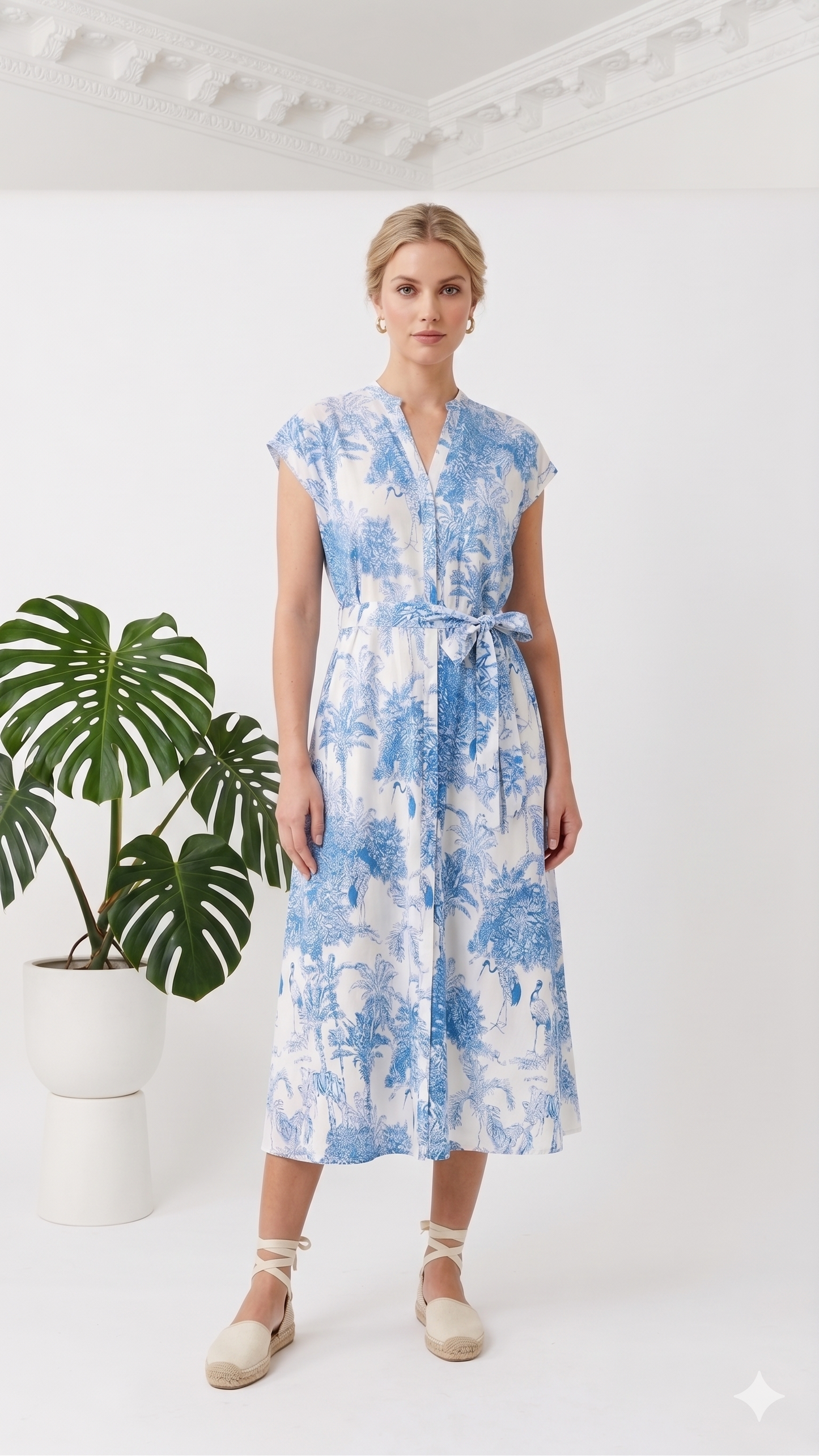 Kiara Cotton Dress | Blue Romance