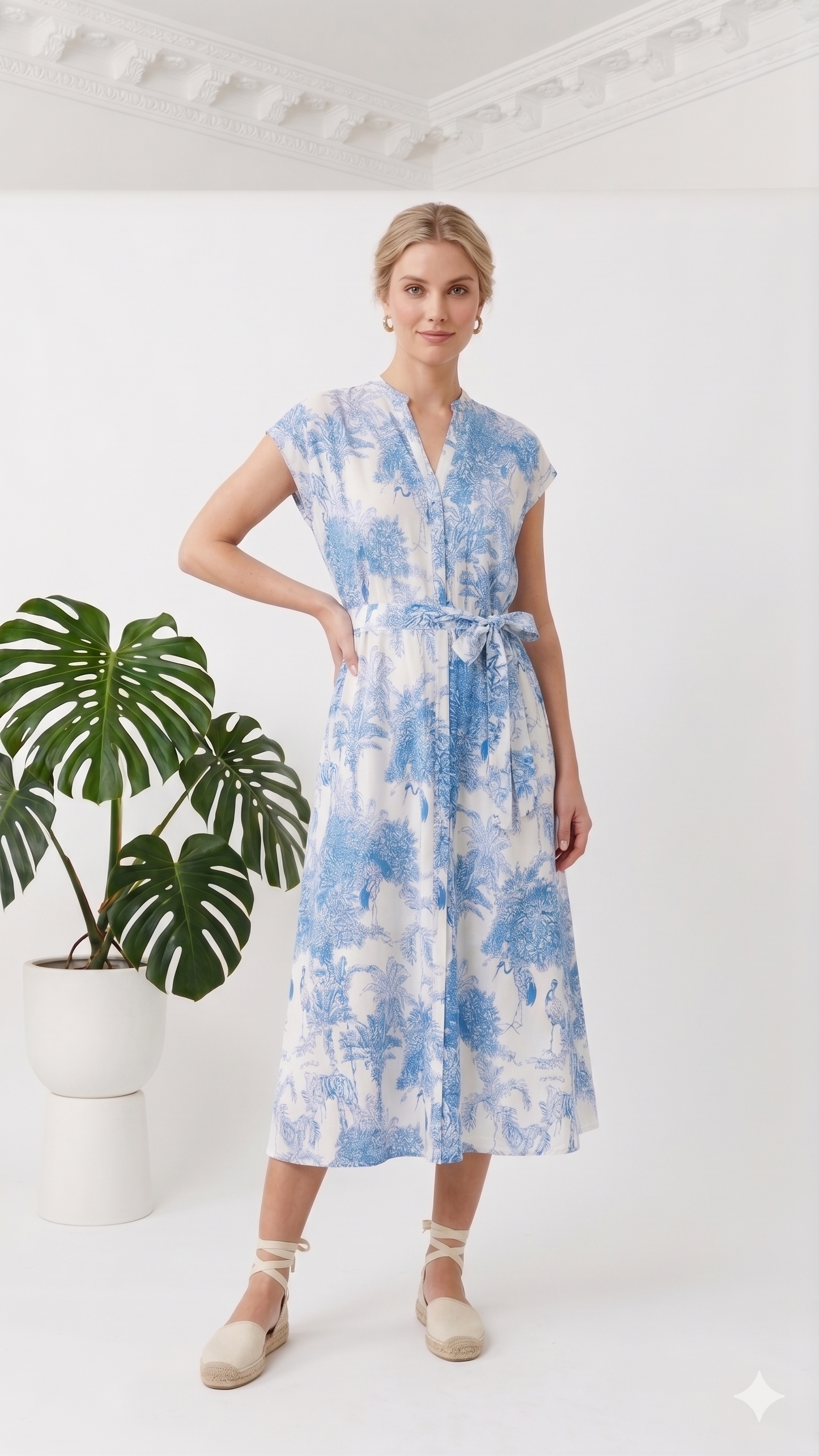 Kiara Cotton Dress | Blue Romance
