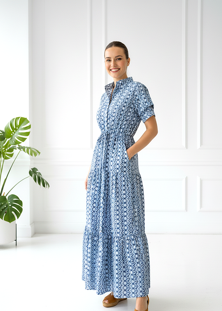 Debra Maxi Dress - Misty Blue