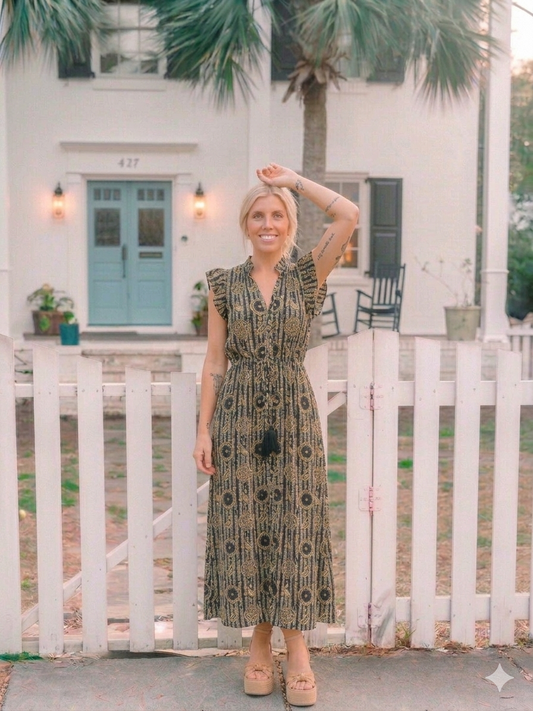 Winona Dress | Black Gold