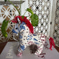 SET OF 3 : HORSE CNY ORNAMENT- Batik White Red