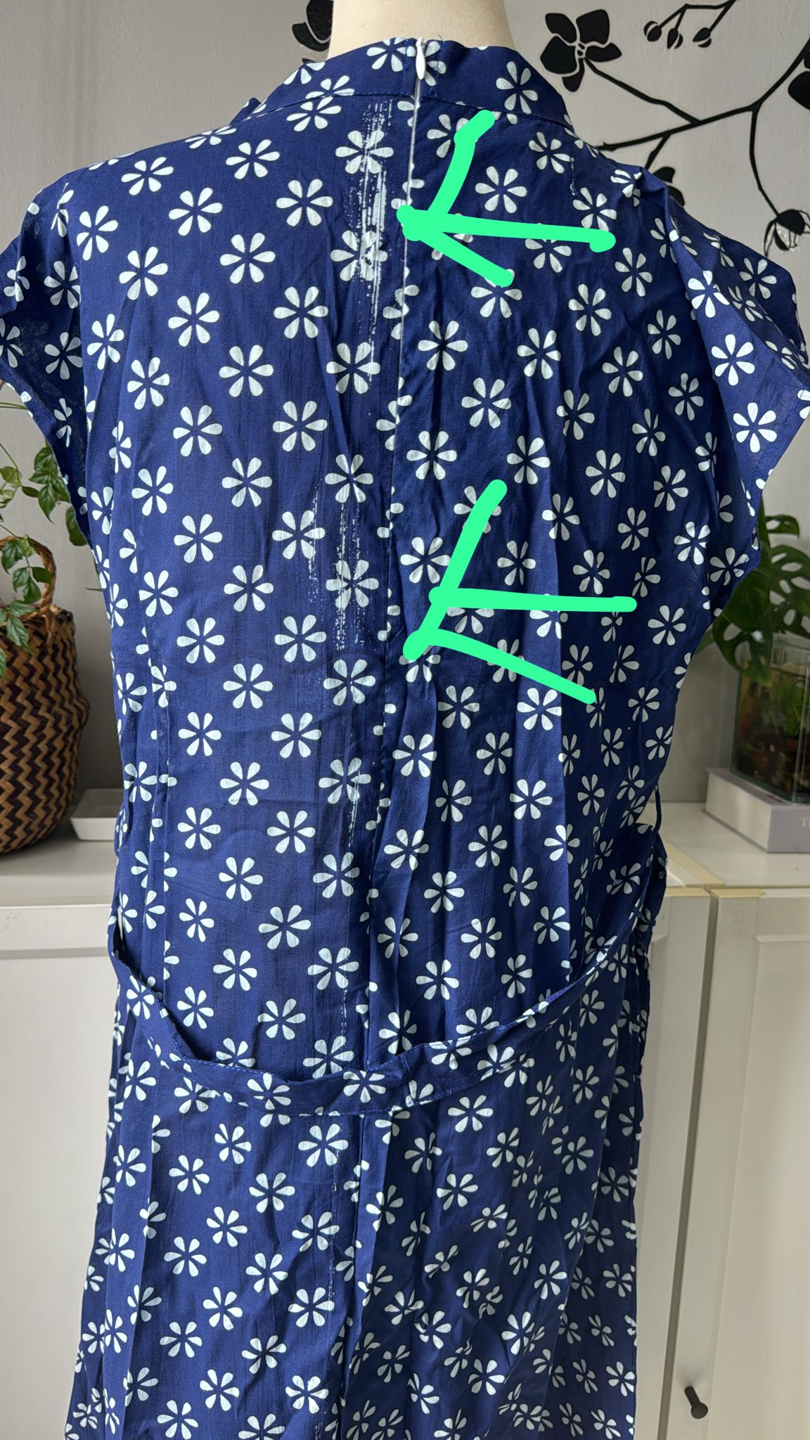 Kiara Dress - back print imperfection