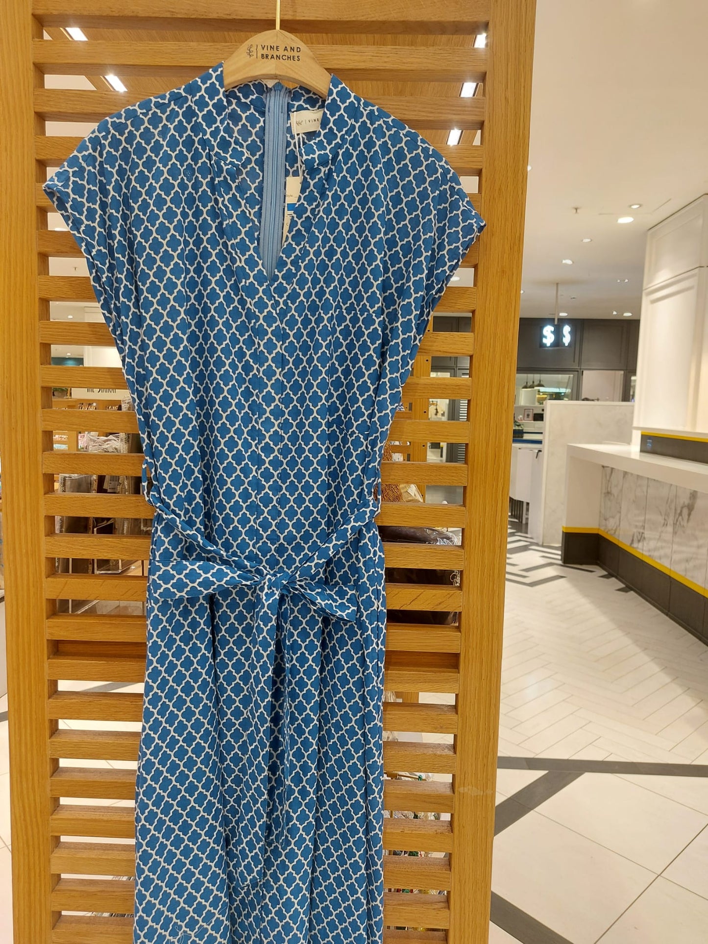 Kiara Cotton Dress | Blue Whisper(Missing belt)