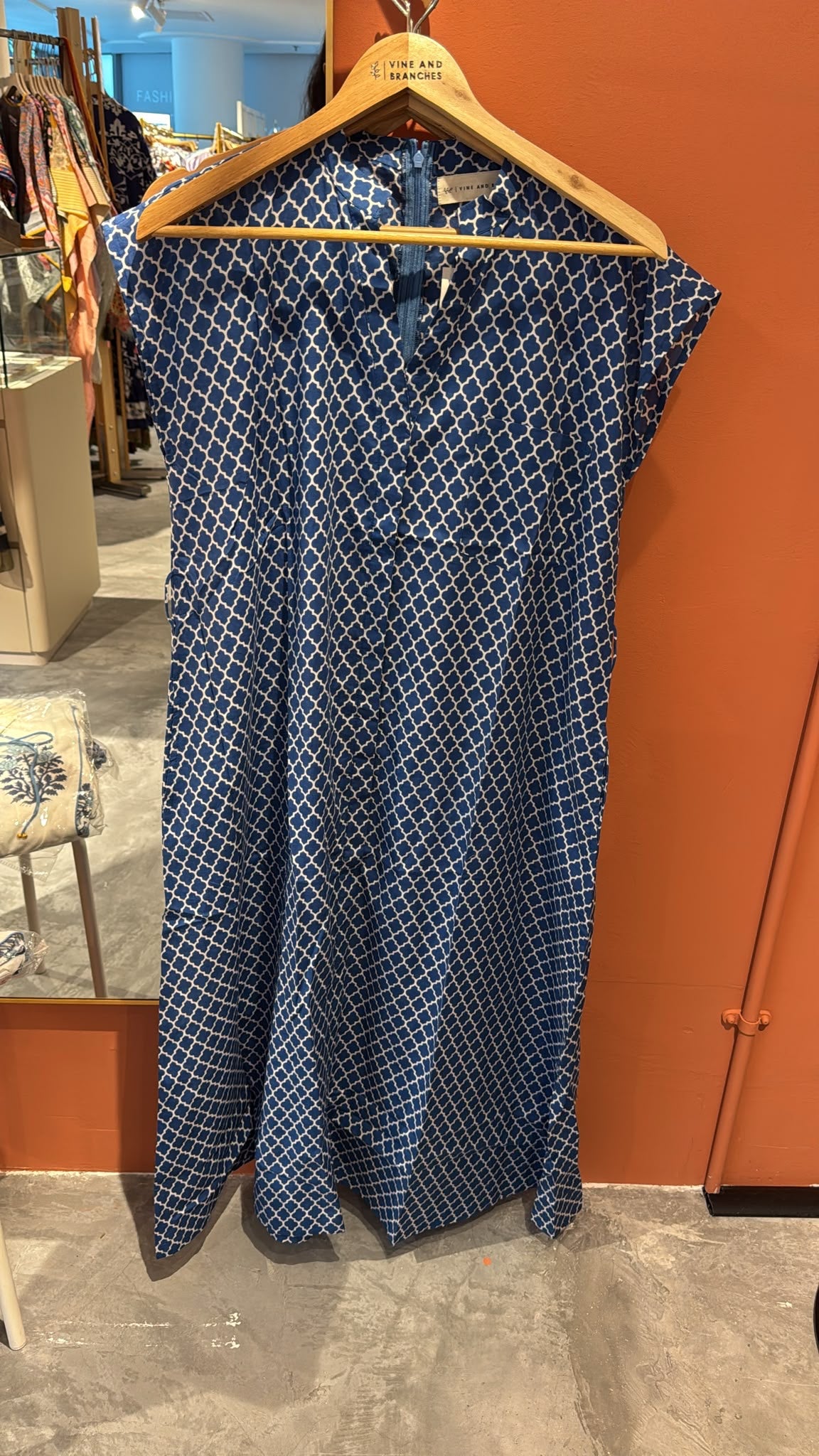 Kiara Cotton Dress | Blue Whisper(Missing belt)