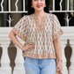 Amina Cotton Top | Boho Brown