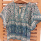 Amina Cotton Top | Aqua Blue