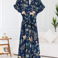 Monica Cotton Dress | Navy Jungle