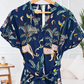 Monica Cotton Dress | Navy Jungle