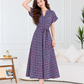 Monica Cotton Dress | Prune Checkered