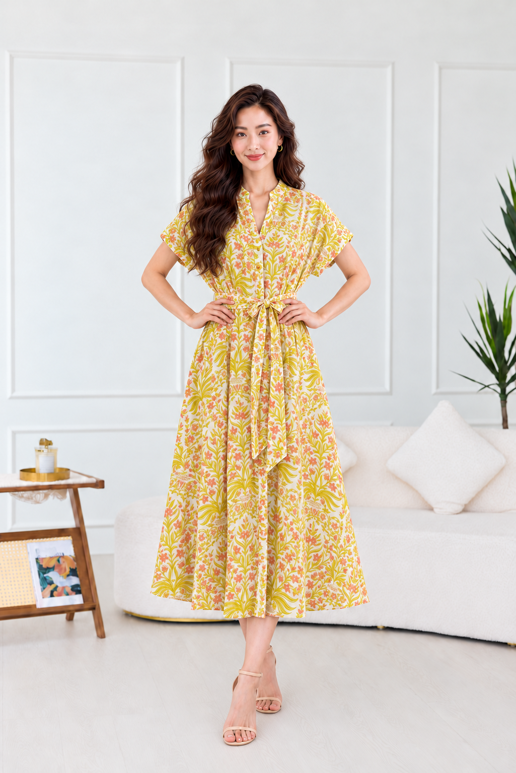 Monica Cotton Dress | Summer Yellow