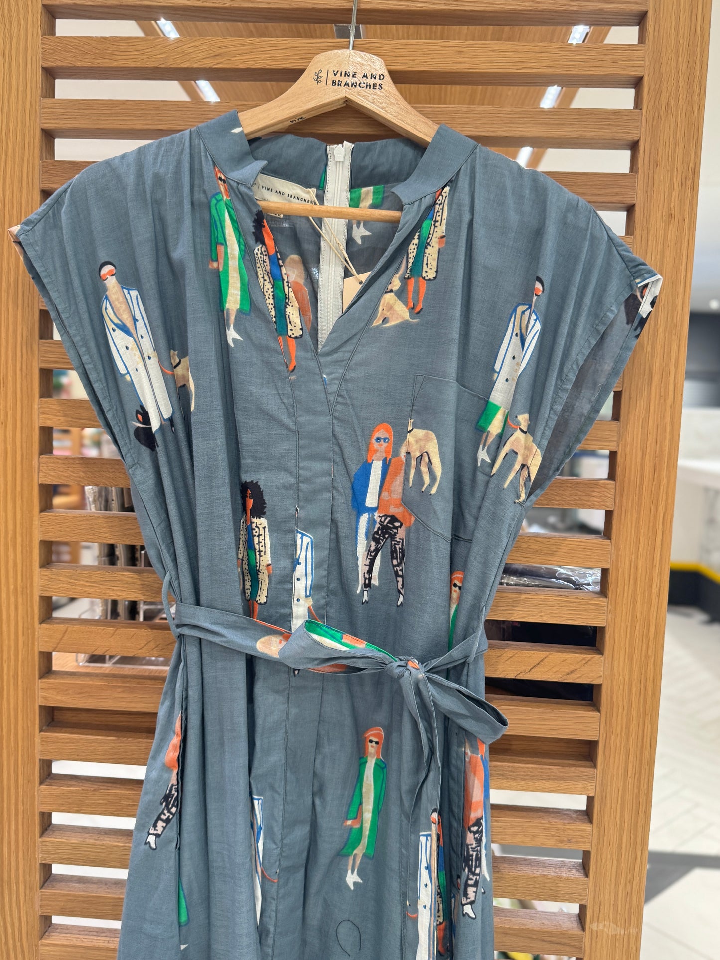 Kiara Cotton Dress | Grey Man