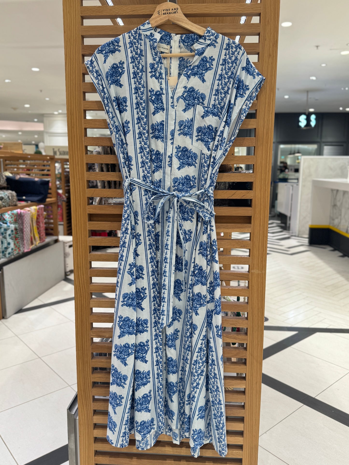 Kiara Cotton Dress | Blue Garland