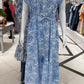 Felice Frill Sleeve Dress | Soft Blue