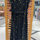 Kiara Lurex Cotton Dress | Black Gold Lurex