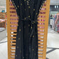 Kiara Lurex Cotton Dress | Black Gold Lurex