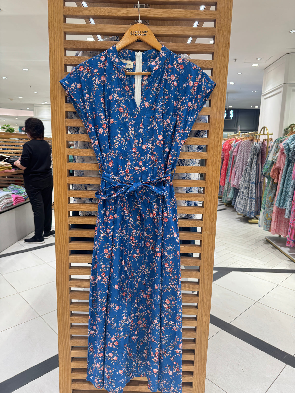 Kiara Cotton Dress | Oriental Blue
