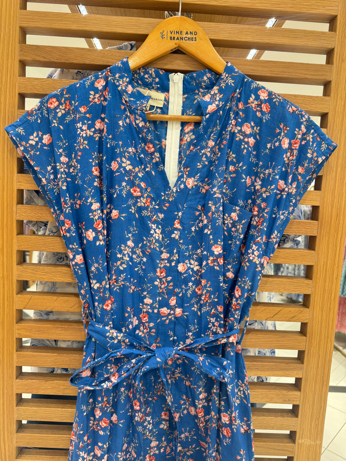 Kiara Cotton Dress | Oriental Blue
