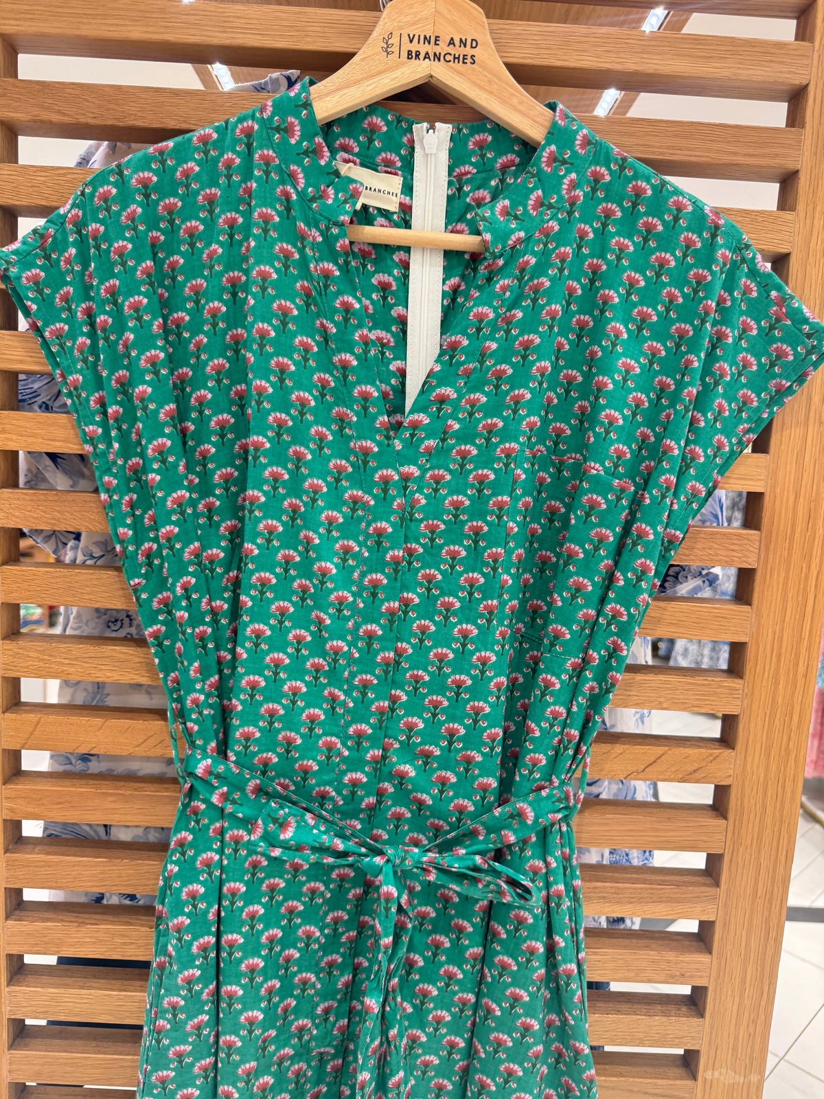 Kiara Cotton Dress | Fern Green