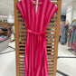 Kiara Cotton Dress | Pink Stripes