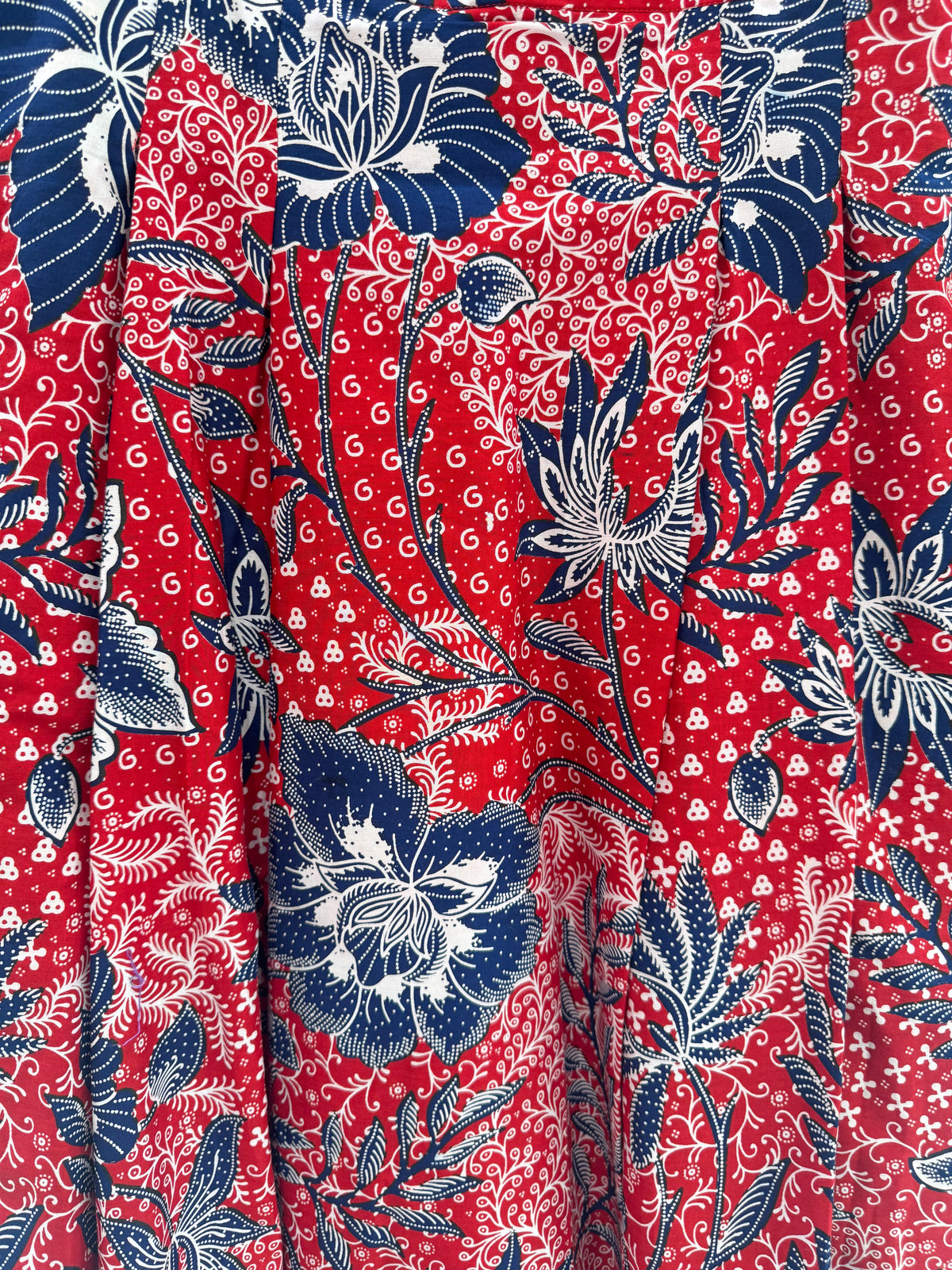 Suzie Batik A-line Skirt - Red Batik