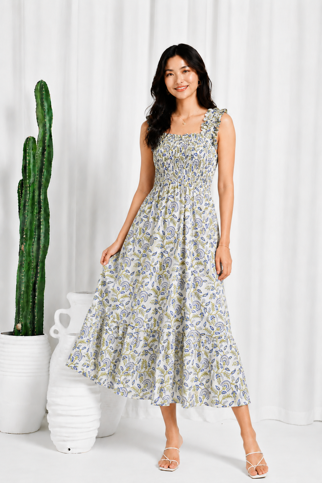 Elodie Dress - Wildflower Blue