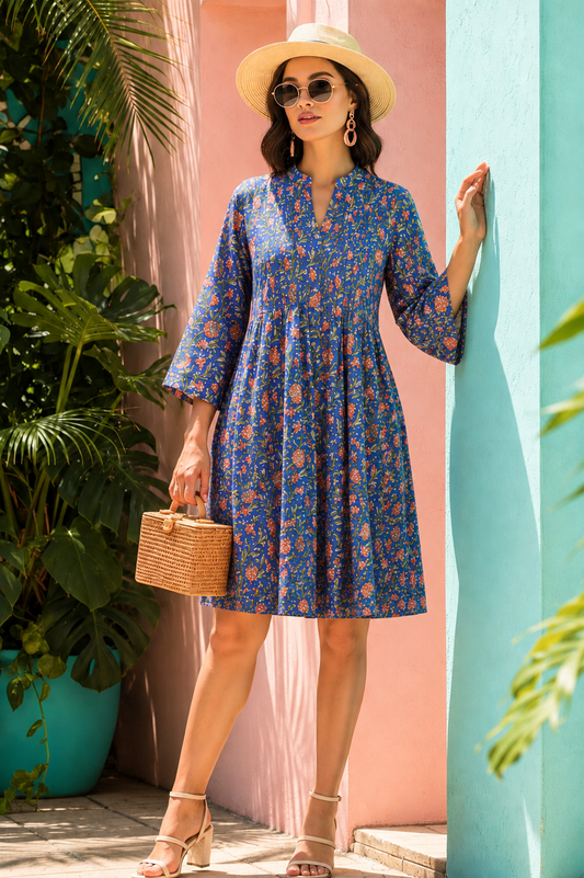 Rania Dress - Royal Coral