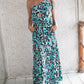 Zana Toga Maxi Dress - Blue Leopard