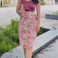 Naomi Wrap Skirt - Blush Paisley