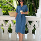 Freya Shirt Dress - Sky Blue