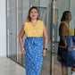 {PRE-ORDER} Jainee Plus Size Wrap Skirt - Batik Pink Green