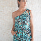 Zana Toga Maxi Dress - Blue Leopard