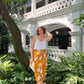 {PRE-ORDER} Jainee Plus Size Wrap Skirt - Batik Pink Green
