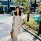 Blake Long Kimono - Beige Bloom