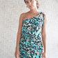 Zana Toga Maxi Dress - Blue Leopard