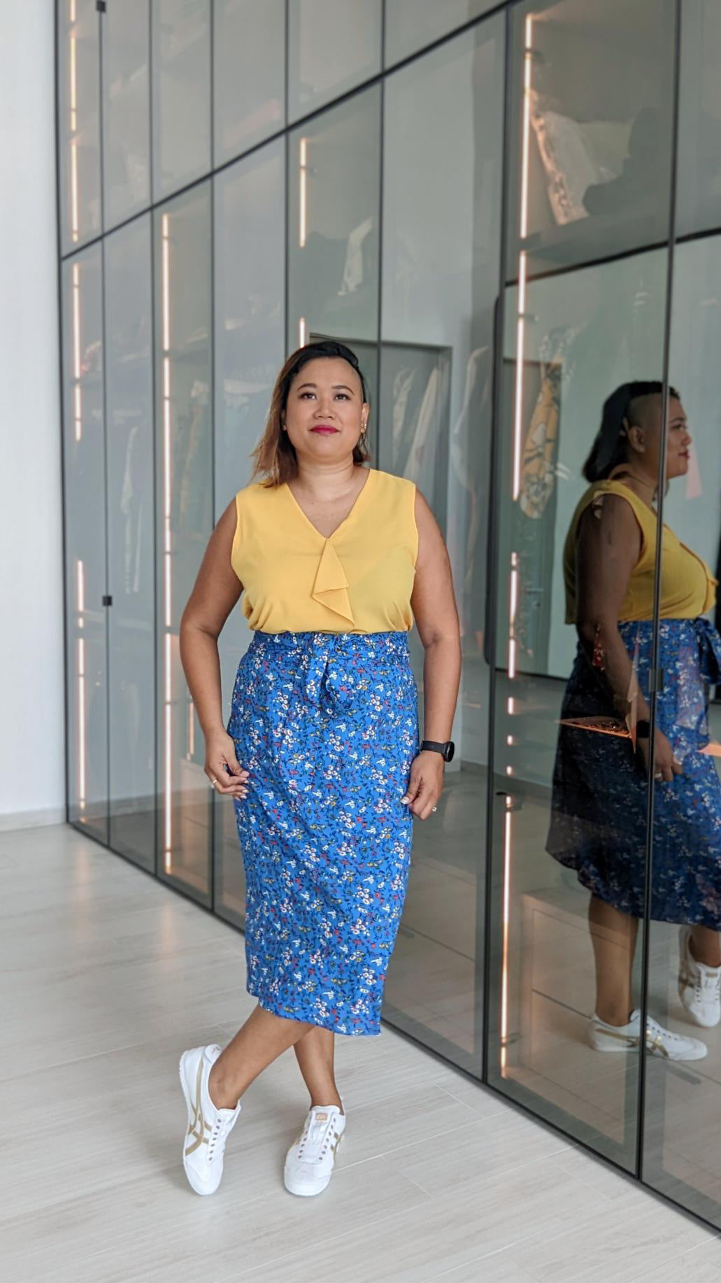 {PRE-ORDER} Jainee Plus Size Wrap Skirt - Batik Turquoise Orange