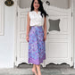 Suzie Batik A-line Skirt - Dreamy Lilac Blue
