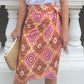 Naomi Wrap Skirt - Pink Wanderlust