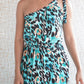 Zana Toga Maxi Dress - Blue Leopard