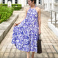 Enza Halter Neck Maxi Dress -  China Blue