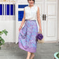 Suzie Batik A-line Skirt - Dreamy Lilac Blue