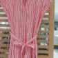 Kiara Cotton Dress | Pink Chevron