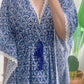 Junia Cotton Kaftan - Summer Blue [ DM FOR STOCK AVAILABILITY AT STOCKIST]