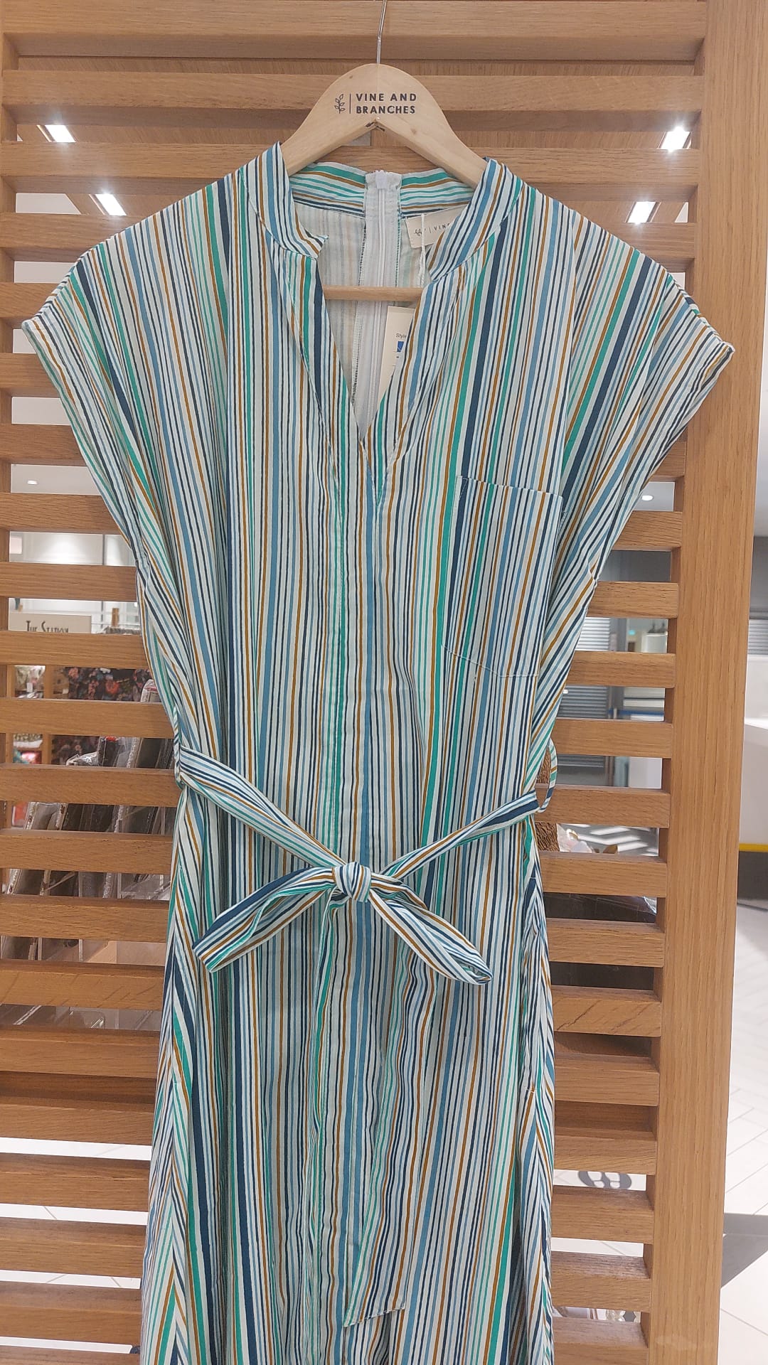 Kiara Cotton Dress | Coastal Stripe