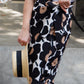 Naomi Wrap Skirt In Chocolate Poppy Print